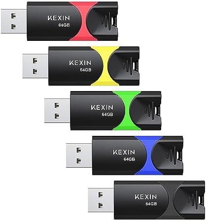 KEXIN 64 GB USB 3.0 Flash Drive 10-Pack – High-Speed, Reliable Data Storage for Photos, Videos & Files – Versatile Portable Memory Sticks Compatible with PCs, Laptops & Consoles – Perfect for Professionals & Students