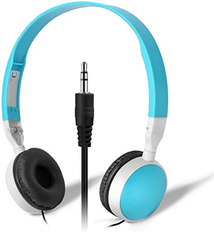 Cyan Adjustable Classroom Headphones for Kids – Bulk 10 Pack Wired Earbuds for Enhanced Learning | Durable, Comfortable Fit for Students | Compatible with Most Devices for Online Classes and Educational Use
