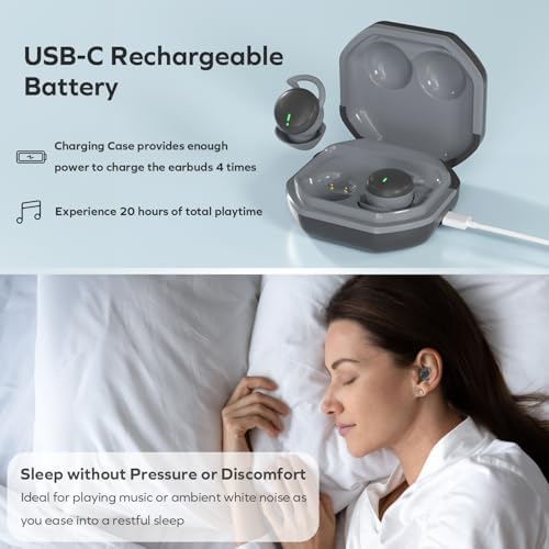 Coby Sleep Earbuds: Premium Noise-Canceling Bluetooth Ear Plugs for Enhanced Sleep, Work Focus, and Music Bliss | Ergonomically Designed for All-Night Comfort | Compact & Travel-Ready Wireless Earbuds with Universal Device Compatibility