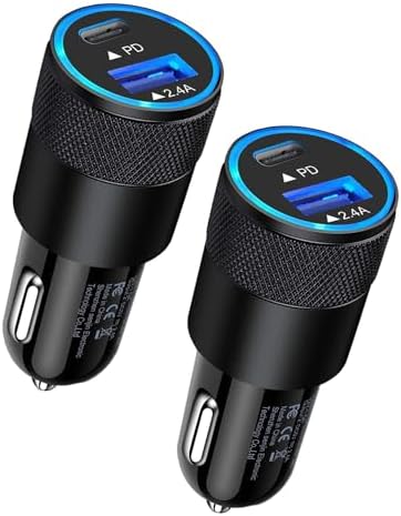 AILKIN 30 W PD USB-C Car Charger – Dual-Port Fast Charging Adapter for i Phone, Samsung, Google Pixel | Compact & Durable Lighter Plug with Enhanced Compatibility and Safety Features for On-the-Go Power Solutions