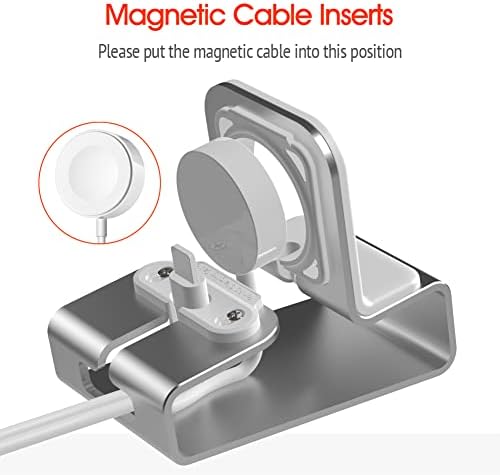 Ultimate 3-in-1 Aluminum Charging Station for i Phone, Apple Watch & Air Pods – Mag Safe Compatible Desk Stand for i Phone 15/14/13/12, Apple Watch Series 9/Ultra/8/7/SE/6/5/4/3/2, Air Pods Pro/2/1 – Streamline Your Charging Experience with Sleek Design and Enhanced Durability