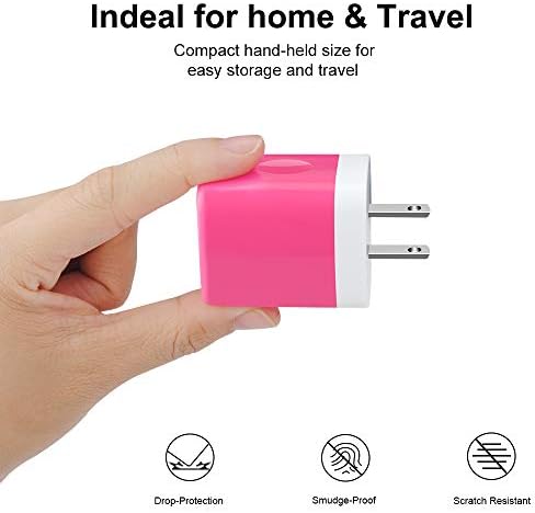 Sicodo 3-Pack USB Wall Charger Adapter – Universal 3.1 A Multi-Port Fast Charging Block for i Phone 16/15/14/13/12 SE/11 Pro, Samsung Galaxy S24/S23/S22/S21 Ultra, and Google Devices – Compact Travel Charger for On-the-Go Power Solutions