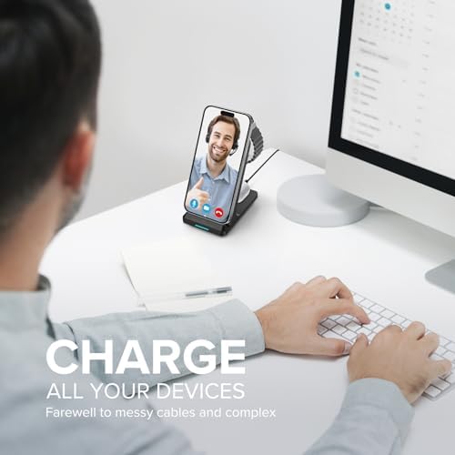 3-in-1 Fast Wireless Charging Station: Ultimate Charger for i Phone 16-11, Apple Watch Ultra Series 10-2, and Air Pods Pro – Sleek, Efficient Power Hub with Non-Slip Design and LED Indicator for Seamless Device Charging