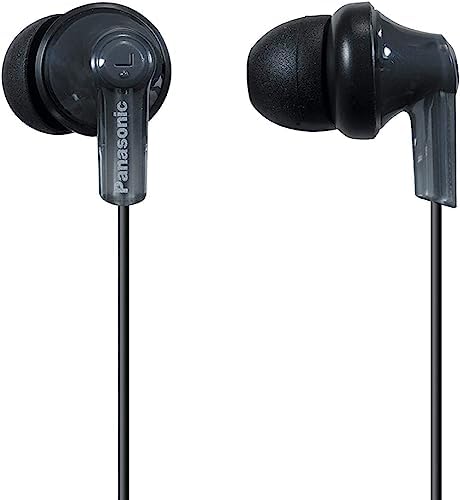 Panasonic Ergo Fit Wired Earbuds with Microphone – Superior Sound Quality with Ergonomic Comfort, Universal 3.5 mm Jack Earphones for Phones and Laptops in Stylish Metallic Purple – Custom-Fit Earpieces (S/M/L) for Optimal Audio Experience and Hands-Free Calls – RP-TCM125-VA
