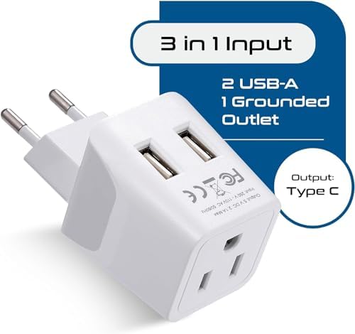 Compact Dual USB Travel Adapter for Effortless Charging in Australia, New Zealand, and China – Essential Type I Plug for Phones, Tablets, and Cameras – Quick Charge Capability with Universal Compatibility for Hassle-Free Global Adventures