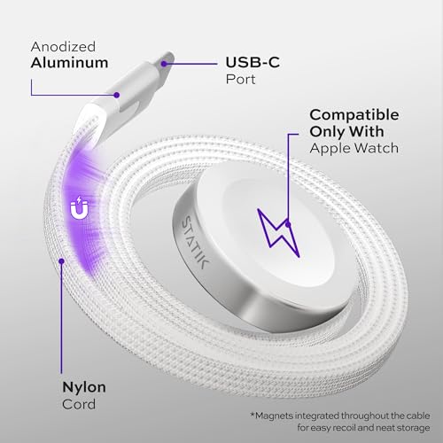 Revolutionize Your Charging Routine with the Statik Mag Stack 2-in-1 USB C Dock for Apple Watch & i Phone 15/16 – Magnetic Fast Charging Solution for a Clutter-Free Workspace, Ergonomic Design for Seamless Use, Built to Last for Everyday Demands