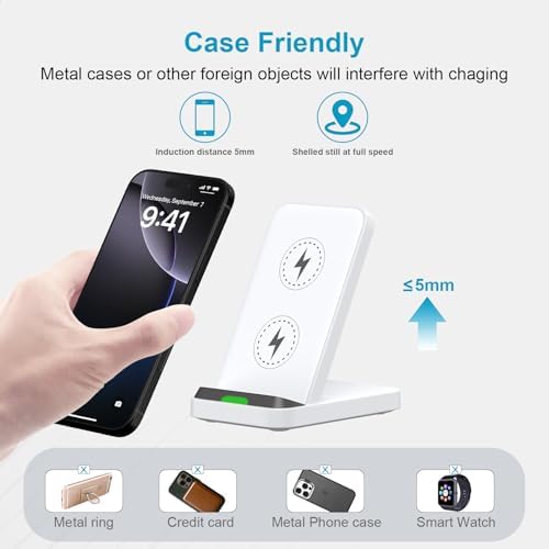 HOOTEK 2-Pack Multi-Port USB Wall Charger – 4.8 A Fast Charging Cube for i Phone and Samsung Galaxy Devices – Compact Travel Adapter with Enhanced Compatibility and Safety Features for Rapid Device Charging