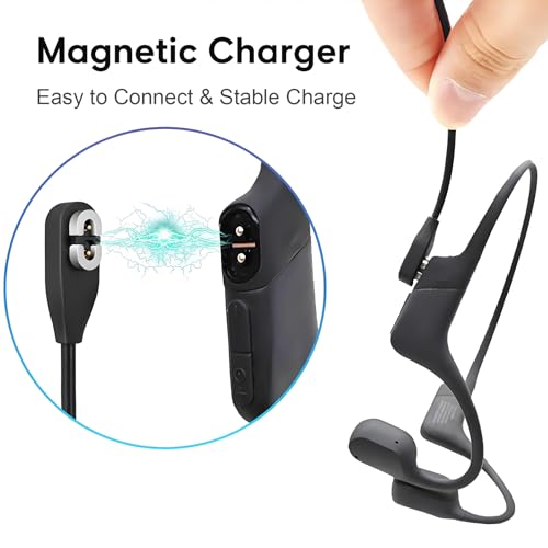sweguard USB C Charger Cable 3Pack 3.3ft Magnetic Compatible with AfterShokz Aeropex, SHOKZ OPENCOMM, OPENRUN PRO, OPENRUN PRO Mini, OPENRUN, OPENRUN Mini – Enhanced Compatibility and Speed