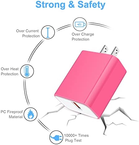 Rapid Charge USB Wall Charger – Quick Charge 3.0 Compact Power Block for i Phone & Samsung Galaxy – High-Speed Charging for Android Devices – Travel-Friendly Design with Safety Features – Universal Compatibility for LG, Moto & More