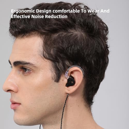 Transform Your Listening Journey with QKZ ZXT Hi-Fi In-Ear Monitors – Pro-Grade Gaming Earbuds with Detachable Cable for Musicians and Gamers – Experience Unmatched Audio Clarity, Versatile Device Compatibility, and Fashion-Forward Transparent Design for All-Day Comfort
