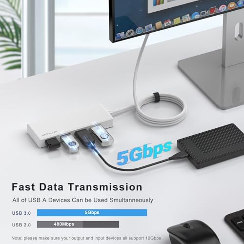 Unlock Seamless Device Connectivity with Our Compact 2 ft USB 3.0 Hub & Multiport Splitter – High-Speed Adapter for Laptops, PCs, i Macs & More – Effortlessly Connect Multiple Devices for Enhanced Productivity on the Go!