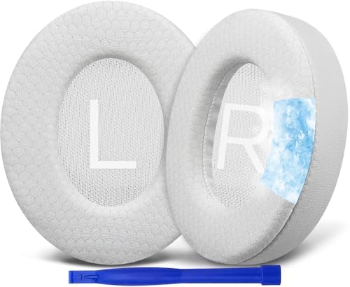 Transform Your Bose 700 Wireless Headphones with SOULWIT Cooling Gel Earpads – Ultra-Soft Ice Silk Fabric for Breathable Comfort, High-Density Noise-Cancelling Foam for Superior Sound Isolation, Easy Installation & Elegant White Design – Elevate Your Audio Experience Today!