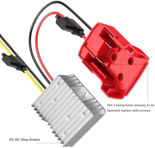 Premium High-Efficiency 18 V to 12 V Buck Converter Regulator – Advanced DC Power Adapter for Golf Carts & LED Strip Lighting with Dual Fuse Protection, Low Voltage Safeguarding, and Simplified Wire Terminal Setup for Optimal Performance