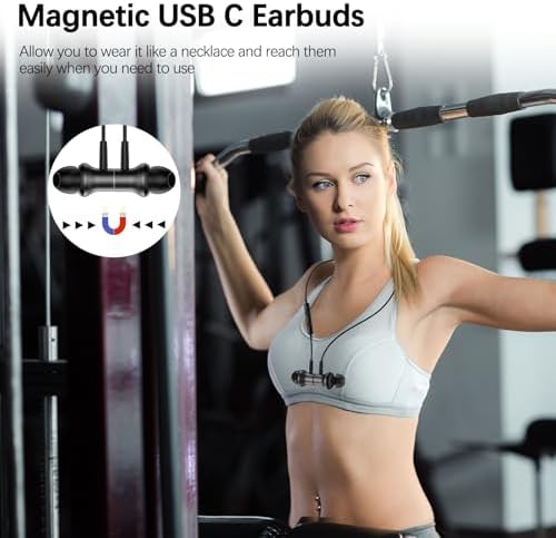COOYA USB C Wired Earbuds – Premium Noise-Isolating In-Ear Headphones with Magnetic Comfort Design for Exceptional Sound Quality – Perfect Compatibility with i Phone 16 Pro Max, i Pad 10, Samsung S25 Ultra, and More – Ideal for Audiophiles Seeking Unmatched Audio Experience and Hands-Free Functionality