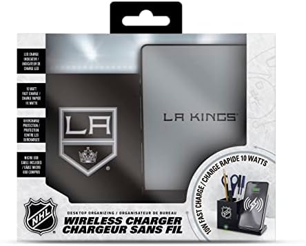 SOAR NHL Wireless Charging Station and Desk Organizer – Premium Qi Fast Charger with Team Logo for Sports Fans, Sleek Accessory Holder for a Tidy Workspace, Perfect for Phones and Essentials