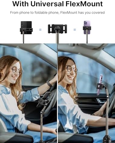 JSAUX Universal Cup Holder Mount for Foldable Phones – Adjustable Cradle Compatible with i Pad Mini, Samsung Galaxy Z Fold Series, Pixel 9 Pro, and Xiaomi Mix Fold – 360-Degree Rotation for Safe, Hands-Free Use in Cars and Trucks – Durable, Easy-Install Car Accessory for Enhanced Navigation and Streaming Experience
