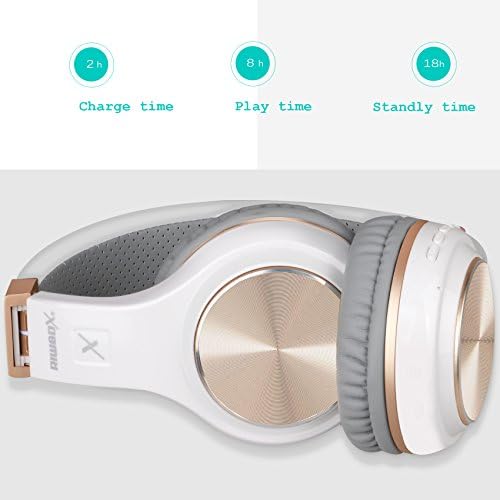 Riwbox XBT-80 Folding Bluetooth Over-Ear Headphones – Premium Wireless Audio with Built-in Microphone and Convenient Volume Control – Travel-Ready Comfort in Stylish Black and Gold for Mobile, PC, and TV Use – Perfect for Music Lovers and Professionals on the Go