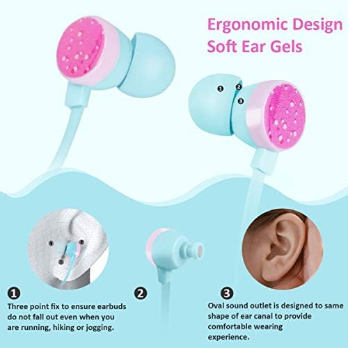 Qear Fun Donut Earbuds for Kids – Adorable Wired Earbuds with Microphone & Stylish Storage Case | Perfect Gift for School Girls and Boys | Enhanced Sound Quality & Volume-Limiting Safety Features | Tangle-Free Design for Music & Gaming Enthusiasts
