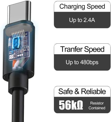 Ultra-Fast USB Type C Charger with 4 FT Cable & OTG Adapter for Samsung Galaxy Devices – Rapid Charging & Seamless Connectivity for S8, S9, S10, Note Series, and More – Premium Durability & Enhanced Compatibility for On-the-Go Users