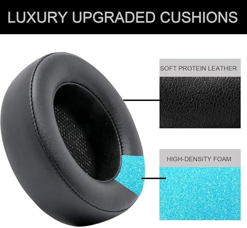 Ultimate Comfort Replacement Ear Pads for Corsair Virtuoso RGB Wireless XT SE Gaming Headset – Premium Memory Foam & Protein Leather Cushions – Durable, Easy-to-Install Upgrade in Sleek Black for Enhanced Audio Experience and Longevity