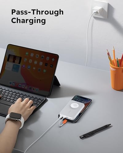VEGER 5000 m Ah Mini Power Bank with Built-in Cable – PD 20 W Fast Charger for i Phone 14/13/12/Pro Max, Android Devices & Apple Watch – Lightweight Travel Essential in Vibrant Yellow – Ultimate Charging Solution for On-the-Go Connectivity