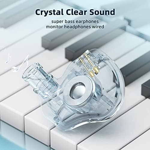 YINYOO KBEAR KS1 Wired In-Ear Monitors – Premium High-Resolution Noise-Canceling Earbuds for Musicians and Audiophiles – Unmatched Bass Performance and Crystal Clear Audio – Ergonomically Designed for Comfort and Wide Device Compatibility – Ideal for Live Performances and Everyday Listening