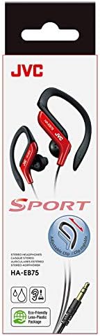 JVC HAEB75 P Sports Clip Headphones in Pink – Premium Wired Earbuds for Active Lifestyles with Enhanced Sound Quality and Secure Fit, Ideal for Running, Gym, and Outdoor Activities