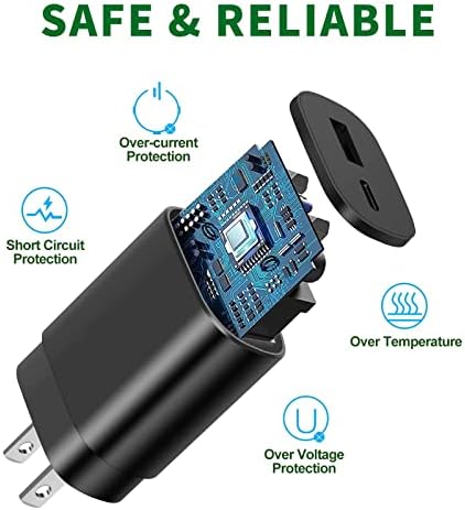 Dual Port 25 W Super Fast Type-C Wall Charger for Samsung Galaxy & i Phone – Rapid Power Delivery with Enhanced Safety Features, Compact Design for On-the-Go Charging, Compatible with S22/S21/Note20/i Phone 13/13 Pro Max