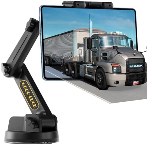 Universal Tablet Mount for Trucks & Cars – 16.9-Inch Adjustable Long Arm Suction Cup Holder | Secure Dashboard & Windshield Solution for i Pads & Tablets | Enhanced Stability for Safe Navigation & Hands-Free Operation