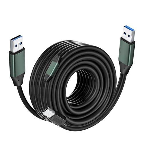 Kumiho 15 Ft USB 3.0 Male to Male Cable – Ultra-Fast 5 Gbps Data Transfer for Seamless Connectivity, Versatile Compatibility with Hard Drives and Laptops, Durable PVC Jacket for Long-Lasting Use, Flexible Setup Ideal for Home and Office