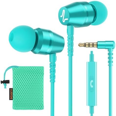 LUDOS OMNITONE USB-C Earbuds – Rich Sound Quality & Comfortable Fit for i Phone 16 & Samsung Galaxy S24 – Noise-Canceling Technology, Ergonomic Design, 5-Year Warranty – Turquoise – Perfect for Music, Gaming, and Calls with Quick USB-C Connectivity and Wide Device Compatibility