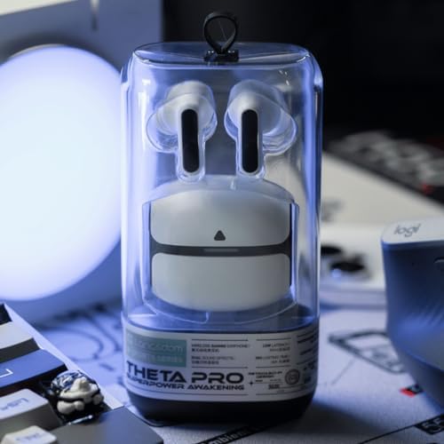 Langsdom Theta PRO Wireless Earbuds – Superior Sound with Enhanced Bass & 30-Hour Playtime for Gaming & Multimedia | Ultra-Low Latency 45 ms Bluetooth 5.3 Connectivity, Integrated Microphone for Clear Voice Calls, Optimal for TV, Smartphones & Laptops