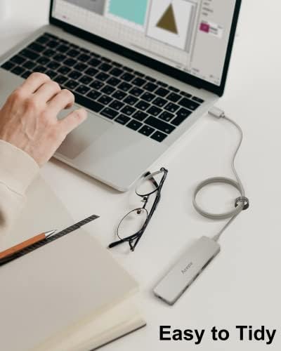 Revolutionize Your Connectivity with the Aceele 10 Gbps USB C Hub Splitter – Ultimate 4-Port Adapter Featuring Dual USB-A 3.2 & USB-C 3.2 for Mac Book Pro, i Mac, i Pad – High-Efficiency 100 W Power Delivery Charging – Seamless Device Integration for Swift File Transfers and Enhanced Productivity