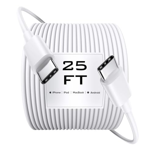 15 FT Premium USB C to USB C Fast Charging Cable – 60 W PD3.0 Compatible Charger for i Phone 16/15 Pro and Samsung S24/S25 – Extra Long TPE Design for Enhanced Durability and Flexibility – Ideal for i Pad Pro and More