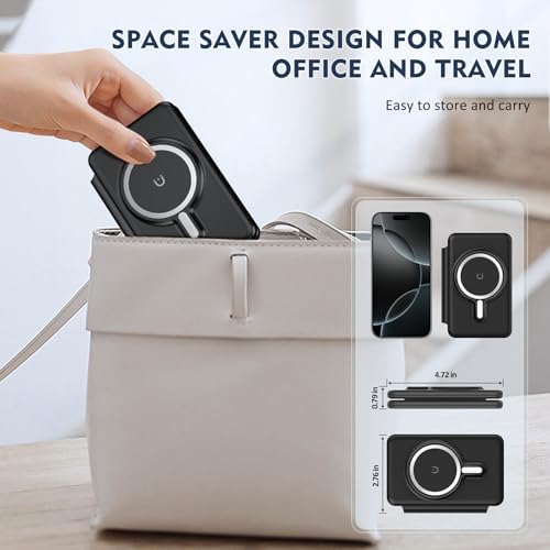 Revolutionize Your Charging Experience with the Ultimate 3-in-1 Wireless Charging Station for i Phone, Apple Watch, and Air Pods – Magnetic Foldable Design for Enhanced Portability and Fast Charging Compatibility with i Phone 16, 15, 14, 13, 12 Pro Max Plus – Effortlessly Streamline Your Tech Setup and Eliminate Cable Clutter – Durable and Stylish Solution for Home and Office Use