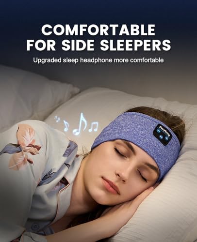 Ergonomic Bluetooth Sleep Headphones: Wireless Sports Headband with Hi-Fi Stereo Sound for Ultimate ASMR Relaxation – Lightweight, Cozy Audio Solution for Men and Women, Perfect for Meditation and Restful Sleep