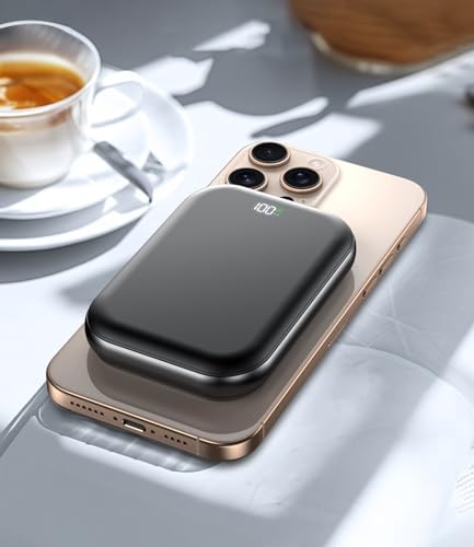 Revolutionize Your Charging Routine with the 10,000 m Ah Magnetic Wireless Power Bank – Fast Charging Battery Pack for i Phone 16/15/14/13/12 Series, Apple Watch, and Air Pods – Ultimate Travel Essential with Dual USB-C Ports and Effortless Magnetic Alignment for On-the-Go Power Solutions