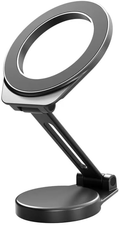 Revolutionary Alloy Folding Magnetic Phone Holder for All Smartphones – Versatile Dashboard Mount with Enhanced Magnetic Grip, 360-Degree Rotation, and Compact Design for Effortless Navigation in Your Vehicle, Perfect for i Phone and Android Users – Ultimate Driving Convenience and Safety