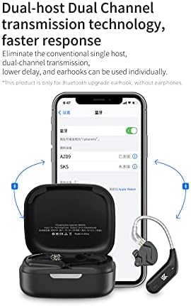 KZ AZ09 Bluetooth 5.2 IEM Adapter – Seamlessly Convert Your KZ Earbuds to Wireless with Advanced Audio Fidelity, Extended Battery Life, and Comfortable Ergonomic Design for Unmatched Mobility and Compatibility with Multiple Models