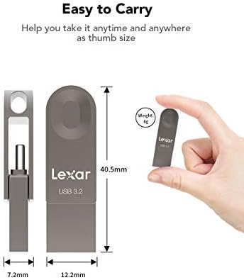 Lexar E32 C 128 GB USB Flash Drive – Versatile Type-C & USB-A Dual Drive for Lightning-Fast Data Transfer, 100 MB/s Read Speed, Swivel Design Thumb Drive for Android Smartphones, Laptops, and PCs – Ultimate Portable Storage Solution