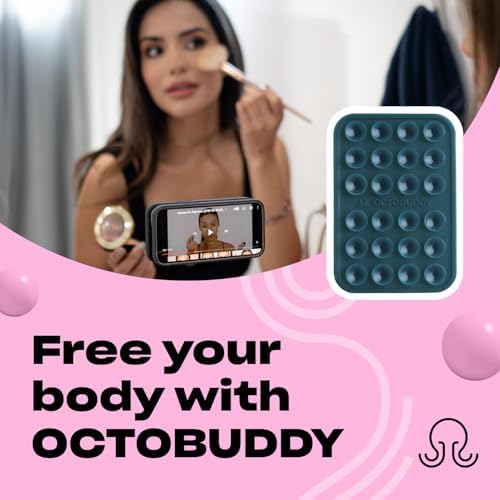 Ultimate Stability Turquoise Silicone Suction Phone Holder – Hands-Free Mount for i Phone & Android – Compact 2.6″ x 3.9″ Design – Elevate Your Selfies and Videos with Superior Grip and Versatile Functionality – Essential Content Creation Accessory for Effortless Capturing and Live Streaming