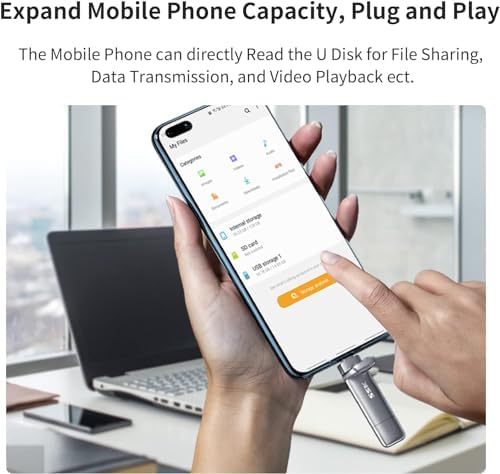 SSK 512 GB Ultra-Fast SSD USB C Stick – Lightning-Speed Dual Drive with Type-C & USB A 3.2 Gen 2 – Perfect for i Phone 15, PS4, Android, Windows & Mac – Portable High-Speed Data Storage Solution for Professionals & Gamers – Effortless File Transfers Up to 1000 MB/s – Sleek, Durable Design for On-the-Go Access