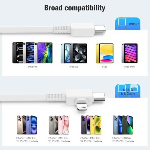 Ultra-Long 10 FT i Phone Fast Charger Cable – Type C to Lightning USB-C Cord for i Phone 16 Pro Max, 15 Series, i Pad & Mac Book Pro – Rapid Charging & Enhanced Durability for Seamless Connectivity