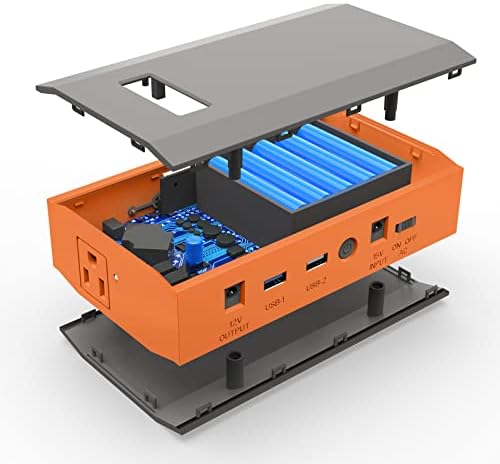 High-Capacity 24000 m Ah Portable Power Bank with 65 W AC Outlet – Ultimate Laptop Charger and Outdoor Backup Battery Pack for Camping, RV, Home, and Office – Fast Charging Convenient Power Source in Vibrant Orange