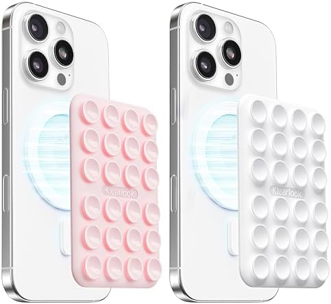 Klearlook Magnetic Suction Phone Mount Set – 4 Stylish Colors for Mag Safe Cases, Hands-Free Selfie Grip for Tik Tok & Content Creators, Lightweight & Portable, Secure Magnetic Attachment for Effortless Video Recording and Photography