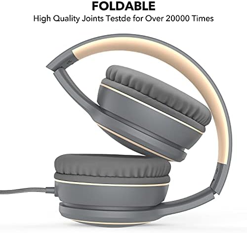 RORSOU R10 Over-Ear Headphones – Lightweight Hi-Fi Stereo Sound with Integrated Microphone for Crisp Bass and Clarity, 1.5 M Tangle-Free Cable, Perfect for Smartphones, Tablets, and PCs – Ultimate Comfort and Portable Design for Music Lovers on the Move