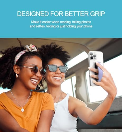 SURITCH 2-in-1 Silicone Phone Grip and Kickstand Holder – Universal Finger Loop Strap for Superior Stability and Comfort, Compatible with i Phone, Samsung, and Most Cases, 3.15″ Black – Premium Drop Protection and Effortless Hands-Free Viewing Solution