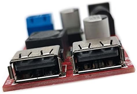 DEVMO 2-Pack Dual USB Adjustable Voltage Regulator – High-Efficiency LM2596 Step-Down Buck Converter for Solar and Automotive Use – 3 A Output for Reliable Charging at 5 V from 9 V, 12 V, 24 V, 36 V Inputs – Versatile Power Supply Module for Modern Electronics