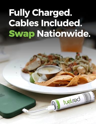 Ultimate Fuel Rod USB-C Portable Power Bank Duo – All-in-One Charging Kit with Cables & Adapters for Tablets & Smartphones, Effortless Kiosk Swaps, Fast Recharge Solution for On-the-Go Power Needs