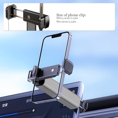 Compact Airplane Travel Phone Mount with 1.57″ Wider Base Clamp – Essential Pocket-Sized Cell Phone Holder for Desk & Flying, Ideal Plane Travel Accessories-Silver (Silver) – Enhanced Compatibility and Speed